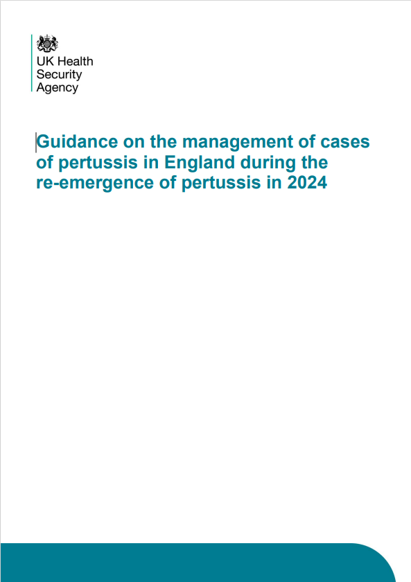 UK Health Security Agency Pertussis guidance 2024