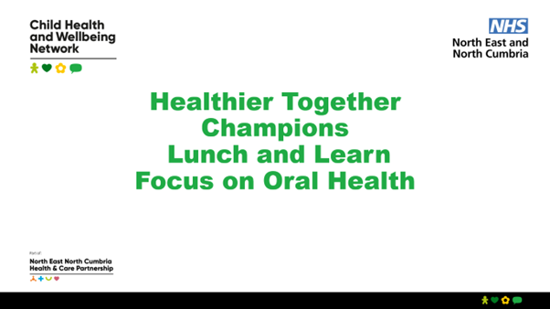 HT Champions Lunch and Learn - focus on oral health